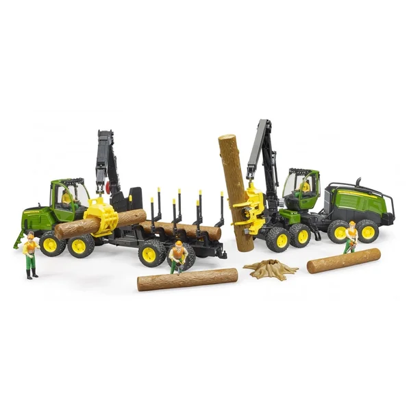 Bruder - John Deere 1270G Harvester With One Tree Trunk - Play Vehicle