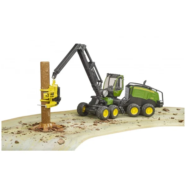 Bruder - John Deere 1270G Harvester With One Tree Trunk - Play Vehicle