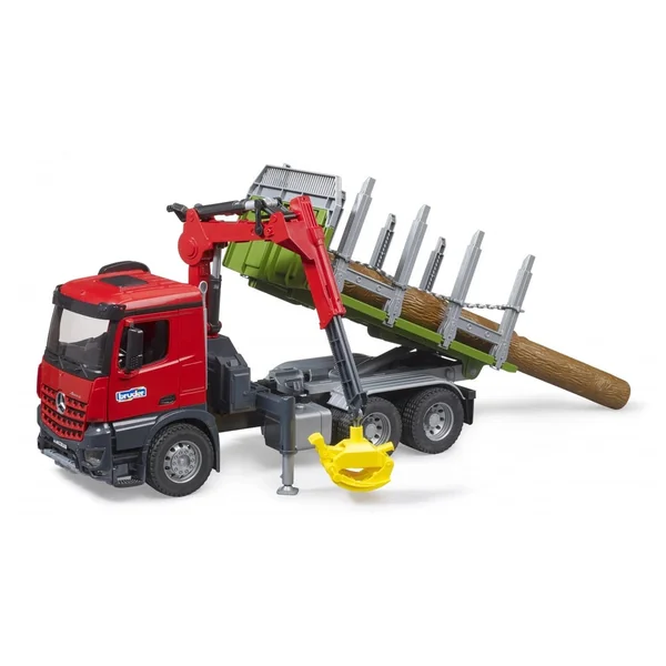 Bruder - Mb Arocs Timber Truck With Loading Crane Grab And 3 Trunks - Play Vehicle