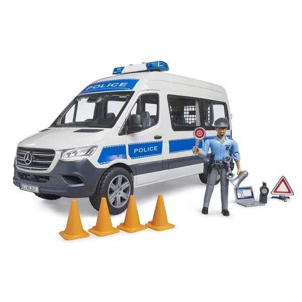 Bruder - Mb Sprinter Police Emergency Vehicle With Light And Sound Module - Play Vehicle