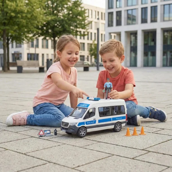 Bruder - Mb Sprinter Police Emergency Vehicle With Light And Sound Module - Play Vehicle