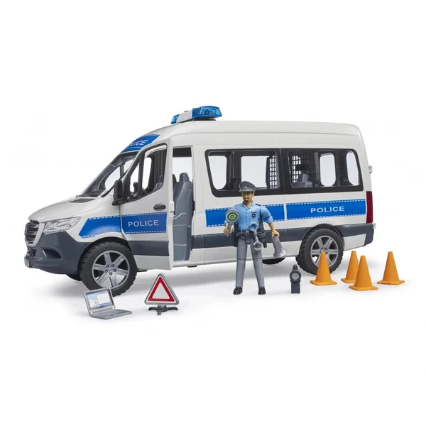 Bruder - Mb Sprinter Police Emergency Vehicle With Light And Sound Module - Play Vehicle