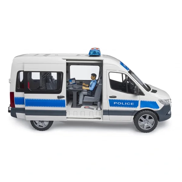 Bruder - Mb Sprinter Police Emergency Vehicle With Light And Sound Module - Play Vehicle