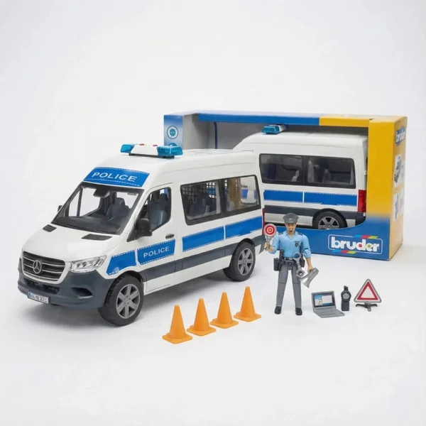 Bruder - Mb Sprinter Police Emergency Vehicle With Light And Sound Module - Play Vehicle