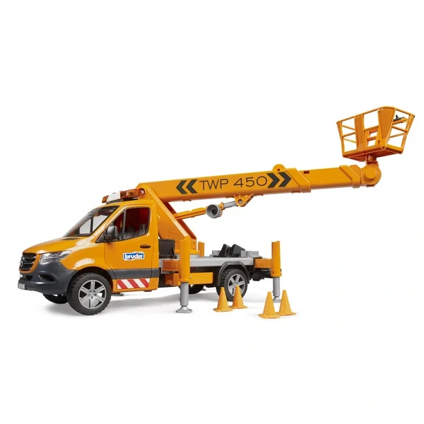 Bruder - Mb Sprinter With Work Platform And Light And Sound Module - Play Vehicle