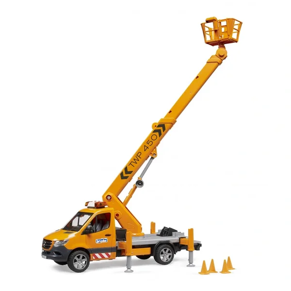 Bruder - Mb Sprinter With Work Platform And Light And Sound Module - Play Vehicle