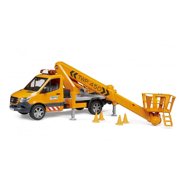 Bruder - Mb Sprinter With Work Platform And Light And Sound Module - Play Vehicle