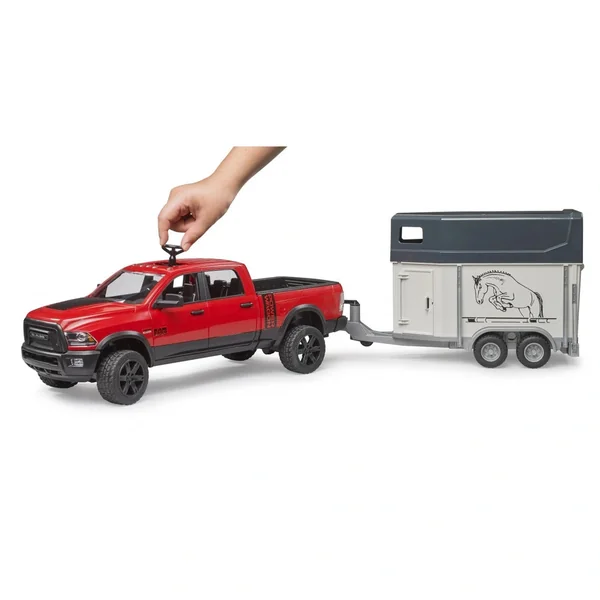 Bruder - Ram 2500 Power Wagon With Horse Trailer And Horse - Play Vehicle