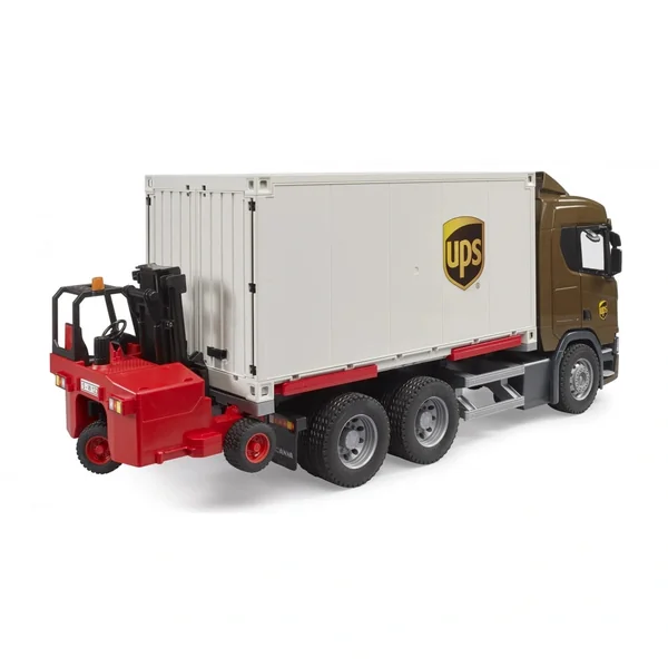 Bruder - Scania Super 560R Ups Logistics Truck With Forklift - Play Vehicle