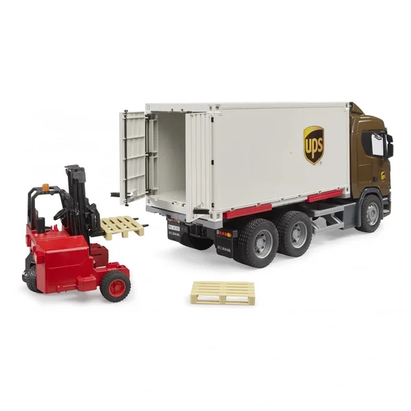 Bruder - Scania Super 560R Ups Logistics Truck With Forklift - Play Vehicle