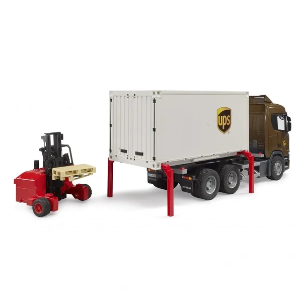Bruder - Scania Super 560R Ups Logistics Truck With Forklift - Play Vehicle