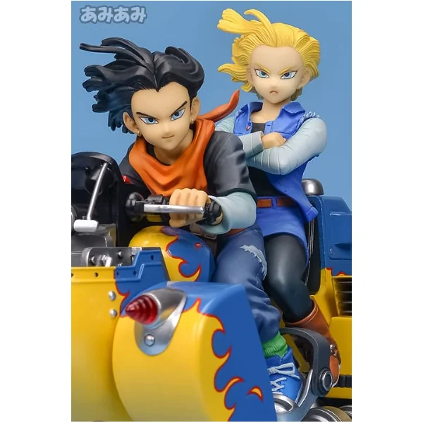 C-17 & C-18 AIRBIKE FIGURINE DBZ DESKTOP REAL McCOY VOL. 4 MEGAHOUSE 15 CM