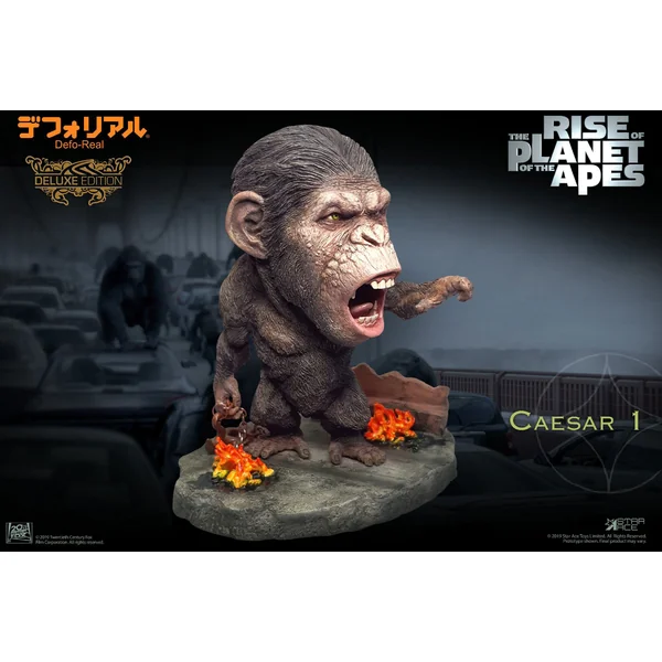 Caesar chain version Deluxe figurine La Planète des singes Defo-Real series Soft Vinyl 15 cm