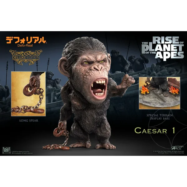 Caesar chain version Deluxe figurine La Planète des singes Defo-Real series Soft Vinyl 15 cm
