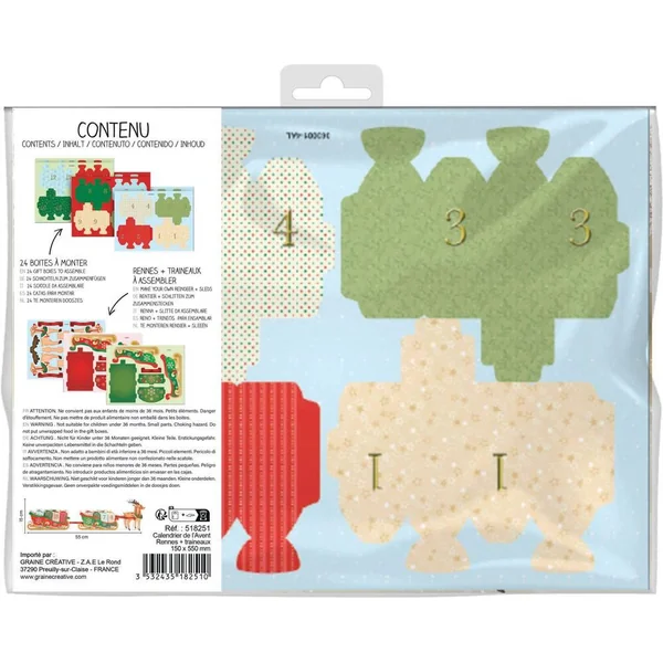 CALENDRIER DE L'AVENT - RENNES ET TRAINEAUX