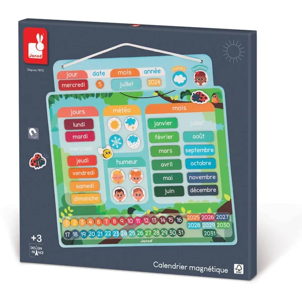 CALENDRIER MAGNETIQUE - APPRENDRE L'HEURE ET LE TEMPS