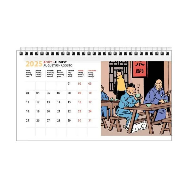 Calendrier à poser Tintin 2025 12.5 x 21 cm Moulinsart (24488)