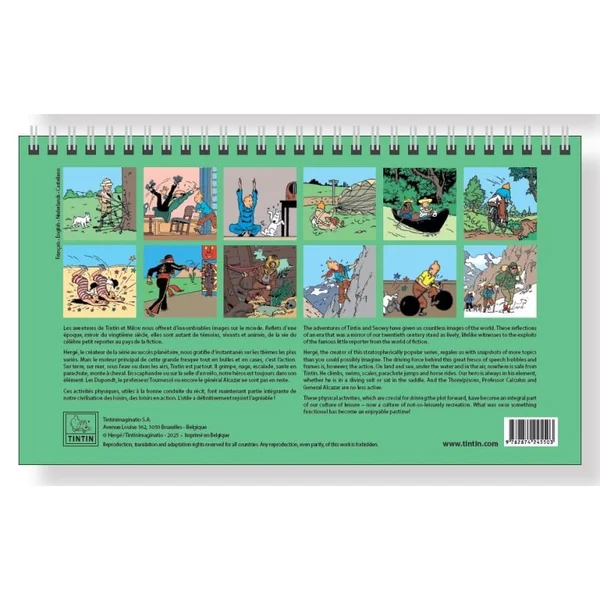 Calendrier à poser Tintin 2026 12.5 x 21 cm Moulinsart (24494)