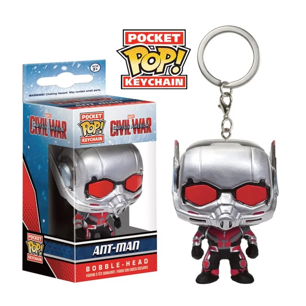 CAPTAIN AMERICA, CIVIL WAR: ANT-MAN, FUNKO POCKET POP! - porte-clés vinyl 4 cm