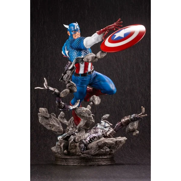 CAPTAIN AMERICA STATUETTE 1/6 MARVEL COMICS FINE ART KOTOBUKIYA 36 CM