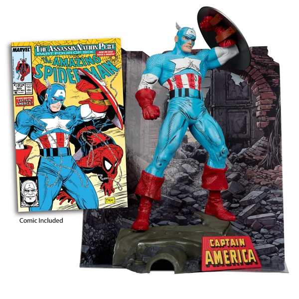 Captain America statuette PVC 1/6 The Amazing Spider-Man #323 Marvel Collection McFarlane Toys 28 cm