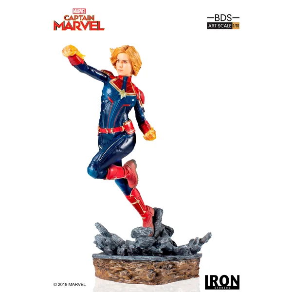CAPTAIN MARVEL STATUE 1/10 MARVEL COMICS BDS ART SCALE IRON STUDIOS 20 CM