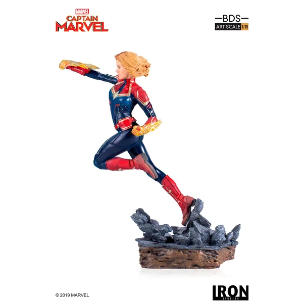 CAPTAIN MARVEL STATUE 1/10 MARVEL COMICS BDS ART SCALE IRON STUDIOS 20 CM