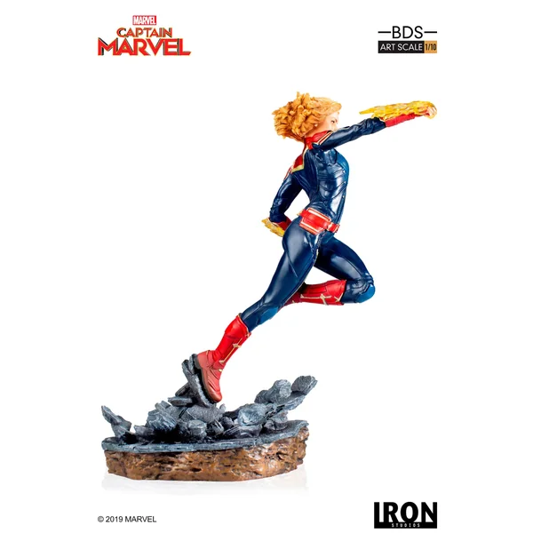 CAPTAIN MARVEL STATUE 1/10 MARVEL COMICS BDS ART SCALE IRON STUDIOS 20 CM