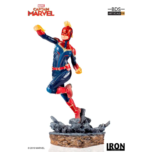CAPTAIN MARVEL STATUE 1/10 MARVEL COMICS BDS ART SCALE IRON STUDIOS 20 CM