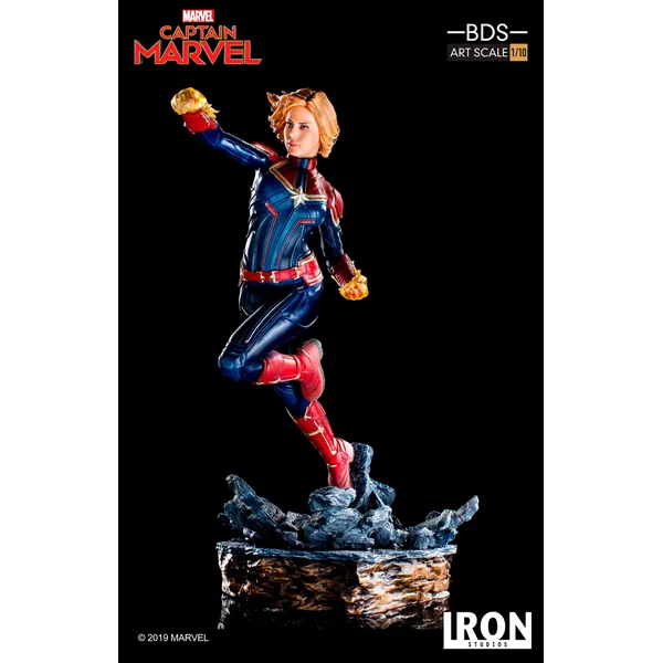 CAPTAIN MARVEL STATUE 1/10 MARVEL COMICS BDS ART SCALE IRON STUDIOS 20 CM
