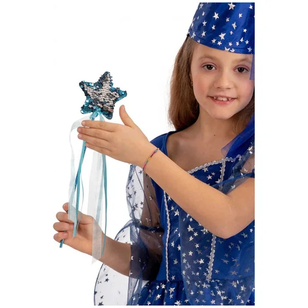 Carnival Toys - Fairy Wand With Reversible Sequins For Magical Play - Pretend Professions And Role Playing