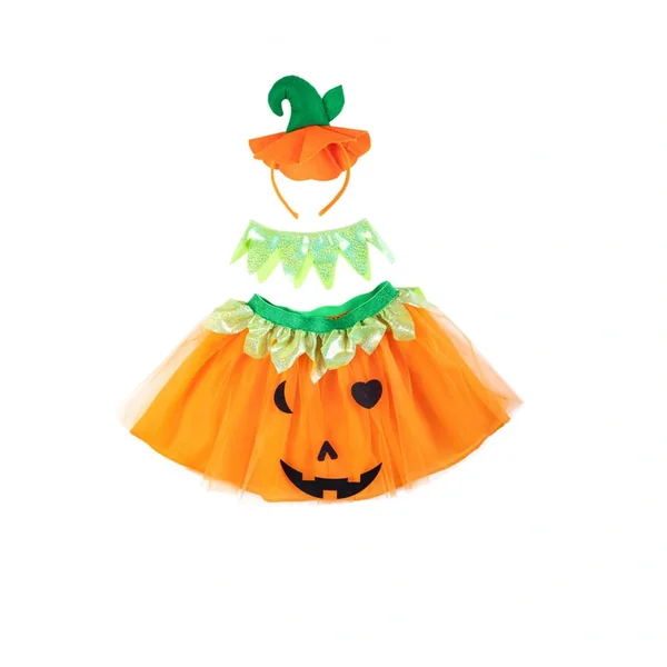 Carnival Toys - Little Pumpkin Dress Up Set For Girls With Skirt Headband And Collar - Pretend Professions And Role Playing