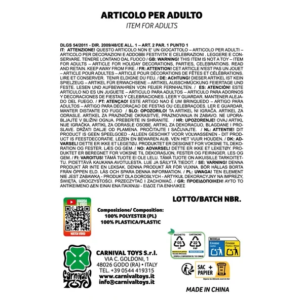 Carnival Toys - Pretend Professions - Santa Claus Latex Mask - Adult - Christmas Gift