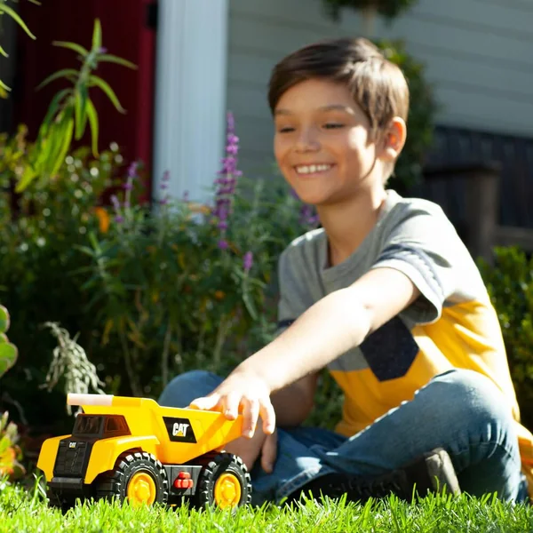 CATERPILLAR - TOUGH MACHINES 25 CM CAMION BENNE SONS ET LUMIERES ET VIBRATION