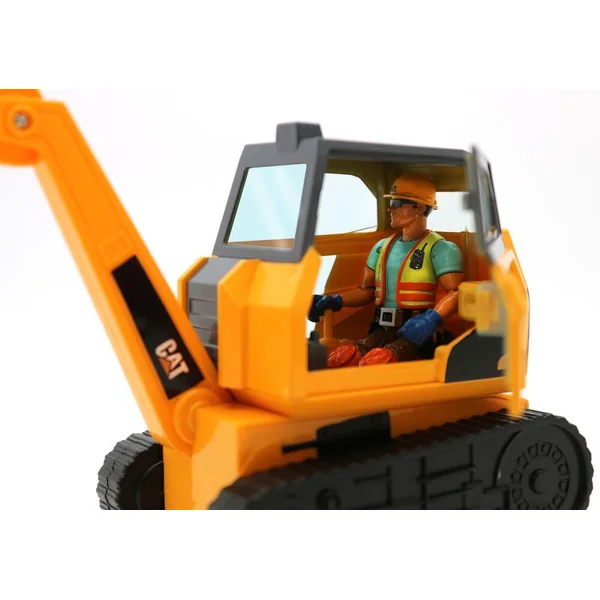CATERPILLAR - WORKFORCE - EXCAVATRICE 18CM + 1 FIGURINES & ACCESSOIRES