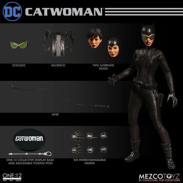 CATWOMAN FIGURINE DC COMICS ONE: 12 MEZCO TOYS 15 CM