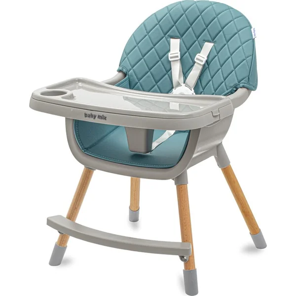 Chaise de salle à manger Baby Mix Freja en bois vert poussiéreux