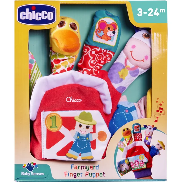 CHICCO Marionnette à main avec sons Ferme 3m+