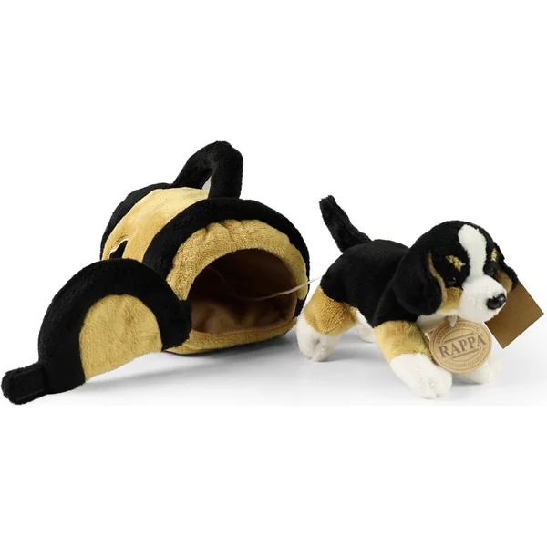 Chien en peluche Bouvier bernois dans une caisse 15 cm ECO-FRIENDLY