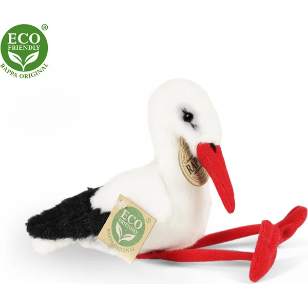 Cigogne en peluche 15 cm ÉCOLOGIQUE