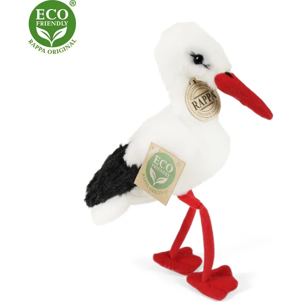 Cigogne en peluche 15 cm ÉCOLOGIQUE