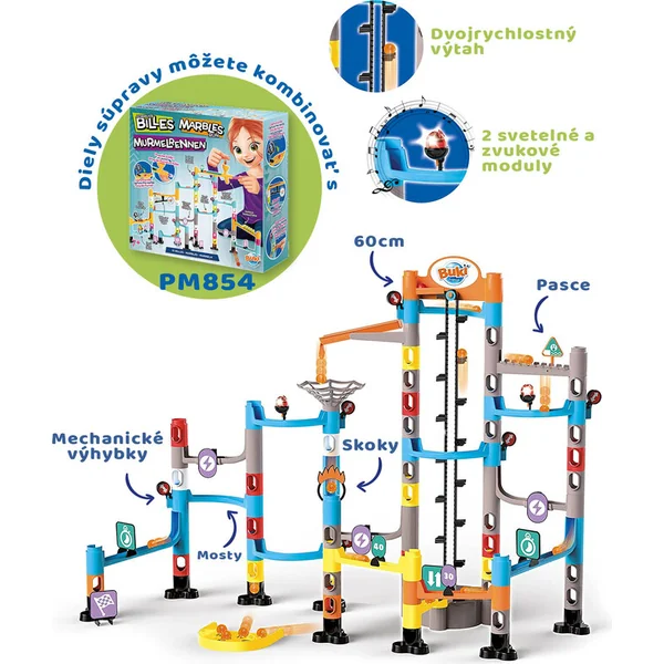 Circuit à billes MEGA avec ascenseur (PM852)