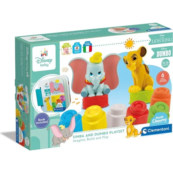 Clemmy baby - ensemble Disney avec livre et cubes