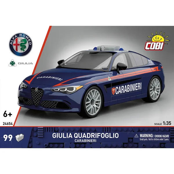 Cobi 24654 Alfa Romeo Giulia Quadrifoglio Carabinieri, 1:35, 99 k