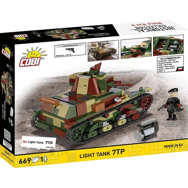 Cobi 2661 Char léger polonais 7TP - Seconde Guerre mondiale 1:28