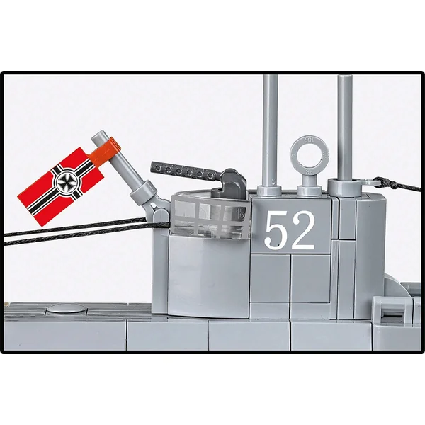 Cobi 4852 Seconde Guerre mondiale Sous-marin allemand VIIB (U-Boat U-52), 1:144, 470 k