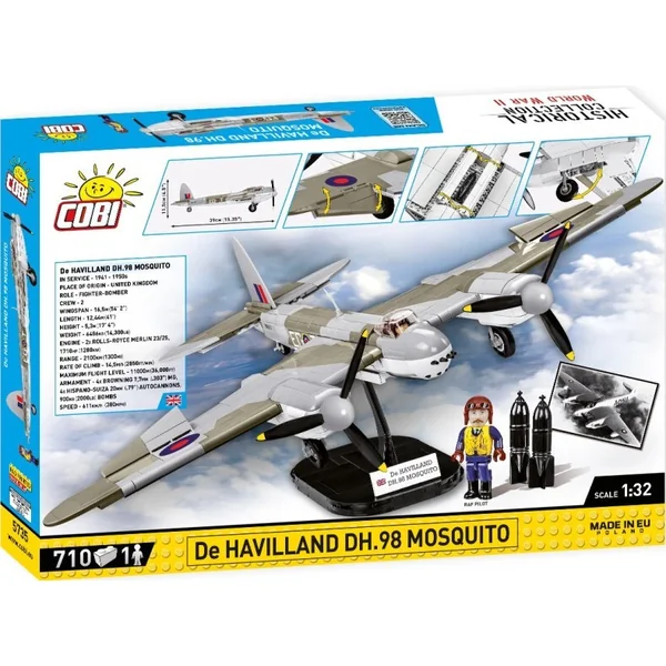 Cobi 5735 II WW De Havilland DH-98 Mosquito, 1:32, 695 p, 1 f