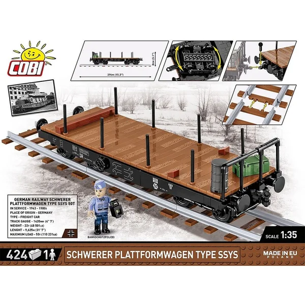 Cobi 6284 Schwerer plattformwagen type SSYS, 1:35, 424 p, 1 f