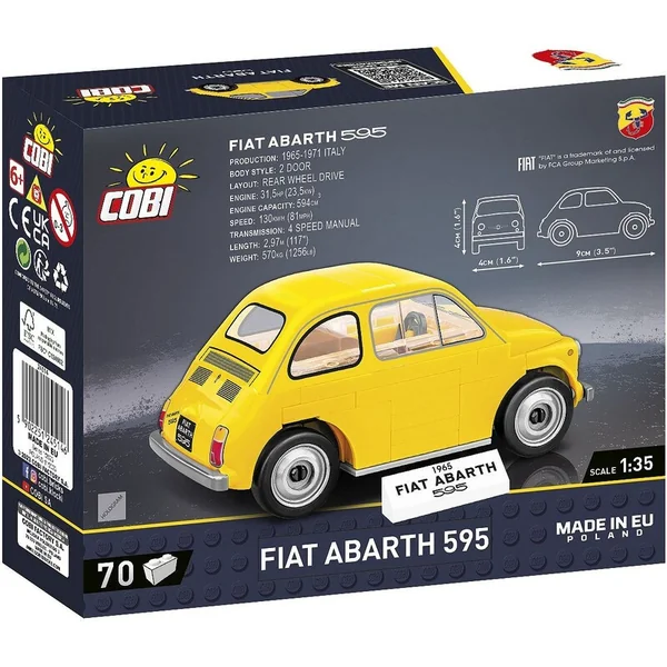 Cobi Fiat Abarth 595, 1:35, 70 pces