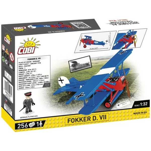 Cobi Great War Fokker D VII, 1:32, 255 p, 1 f